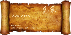 Gern Zita névjegykártya