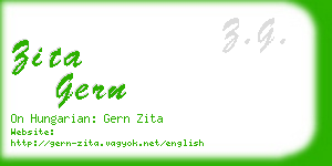 zita gern business card